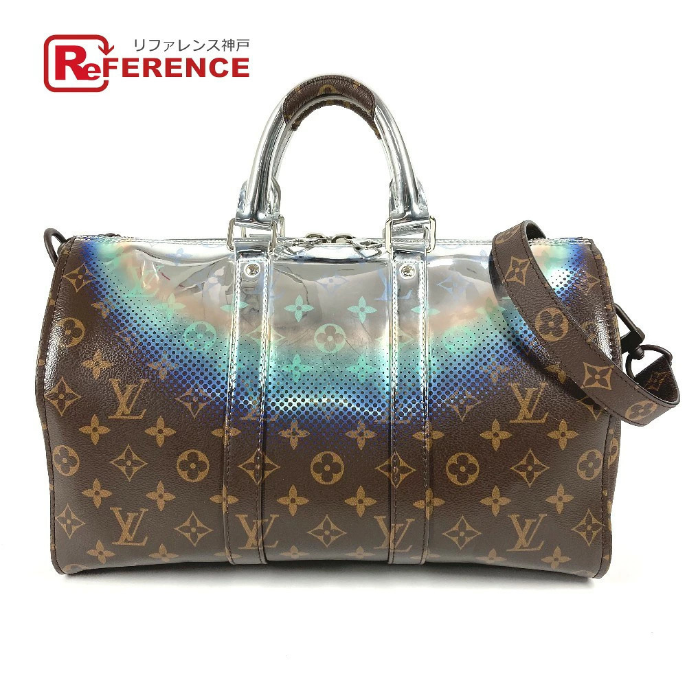 Louis Vuitton Monogram Metallic Nebula Keepall Bandouliere Bag Boston Shoulder
